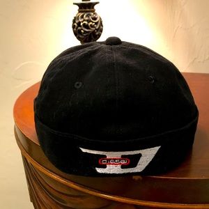 Unique 6 Paneled Black Beanie Cap Adjustable Unisex